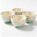 Marlonfaulkner Lot de 4 Bols à Céréales en Porcelaine 700 ml, Grands Bols de Petit-Déjeuner Style Japonais, Légers et Compatibles Micro-ondes, pour Avoine, Soupe, Pâtes, Salade, Riz et Ragoûts
